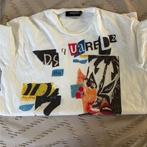 DSQUARED2 Kids Graphic Tee - White with Multicolor Design